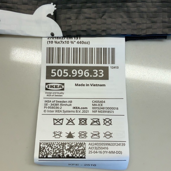 IKEA Ghost Patterned Tote Black, Orange and White Bag NWT Kustfyr Collection - Picture 3 of 5